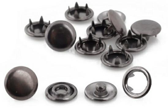 Cvoky druky kovové 9,5mm/200ks černá matná S95PCM523