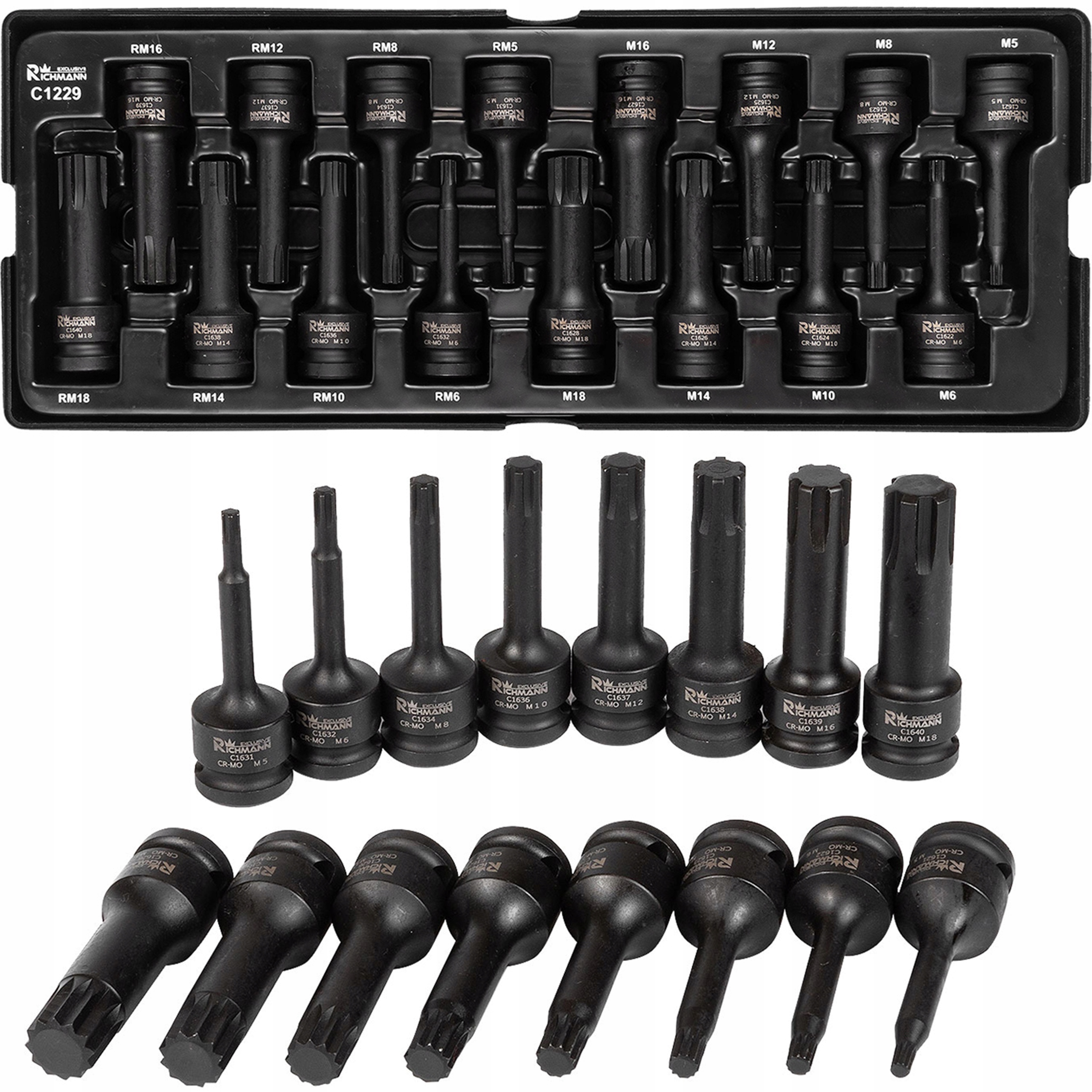 ВСТАВКА УДАРНА НАСАДКА 1/2 ' SPLINE RIBE 16 ELEM.