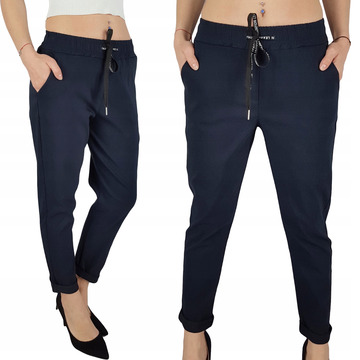 ELASTYCZNE - SPODNIE - DAMSKIE - CYGARETKI -GUMKA Marka inna