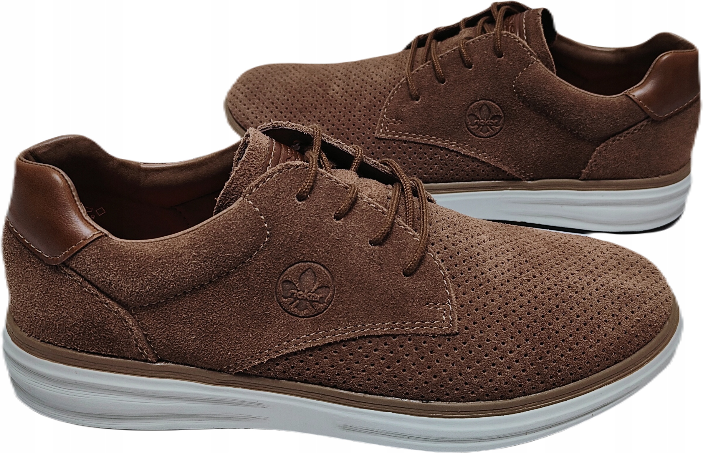 Pohodlné široké polobotky Rieker B6316 hnědá r45