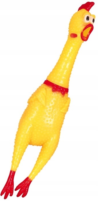 

Gumowowy Piszczący Kurczak Zabawka Gryzak 38cm