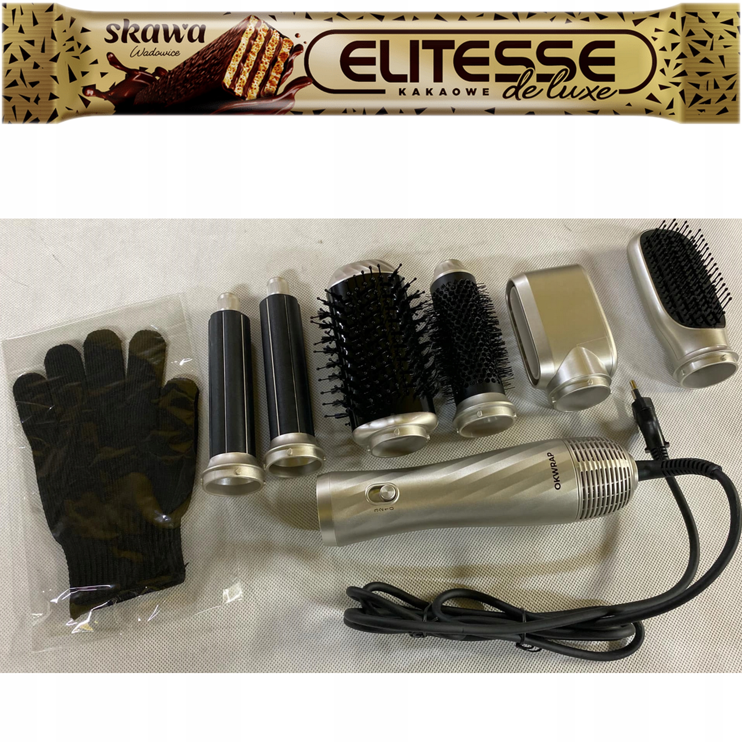 Air Styler 6v1 Okwrap Fén Kulma Kartáč žehlička na vlasy WT-623 silv