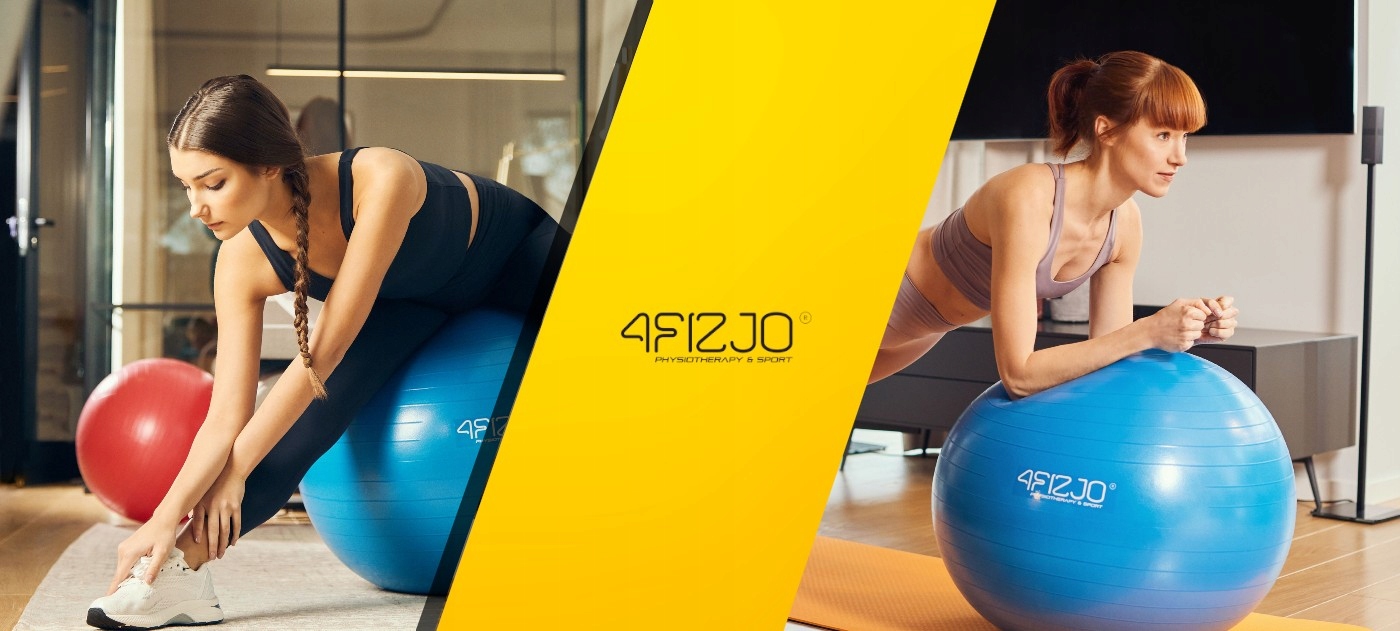 PIŁKA GIMNASTYCZNA REHABILITACYJNA 65CM Cechy dodatkowe antypoślizgowa powierzchnia pompka w zestawie system anti burst