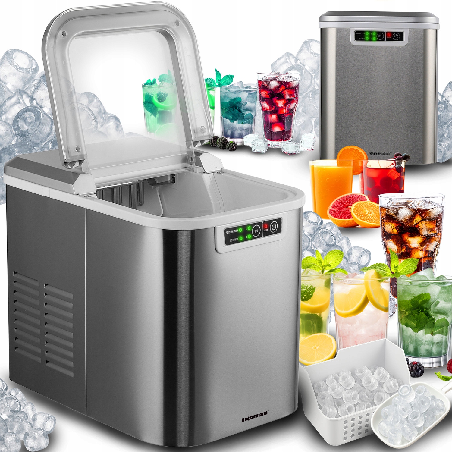 Kostkovač Ledu Domácí Stroj Kostek 15 kg Expresní Led Na Nápoj 150 W