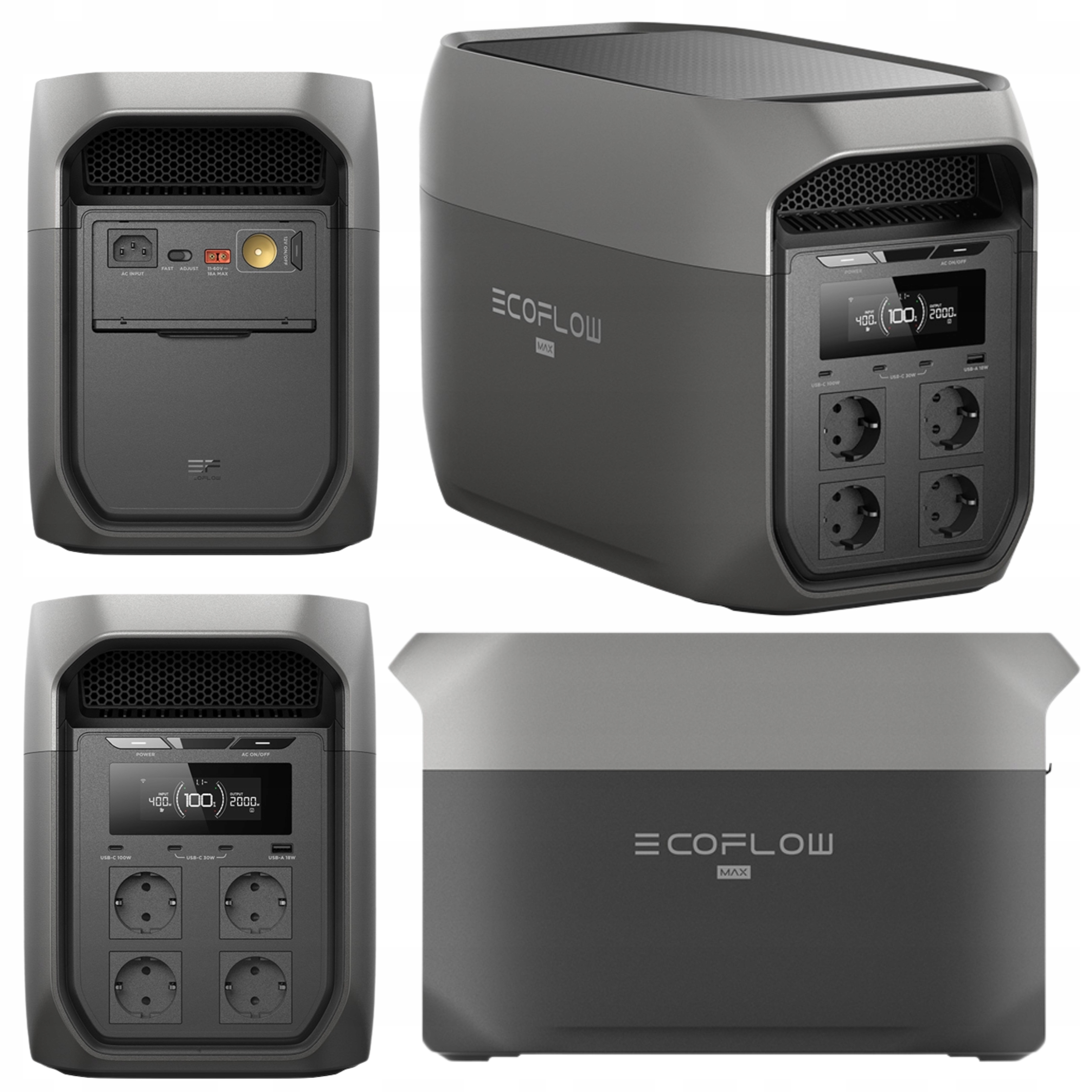 Stacja Zasilania EcoFlow Delta 3 Max 2400W 2kWh Ups Przenośny Bank Energii