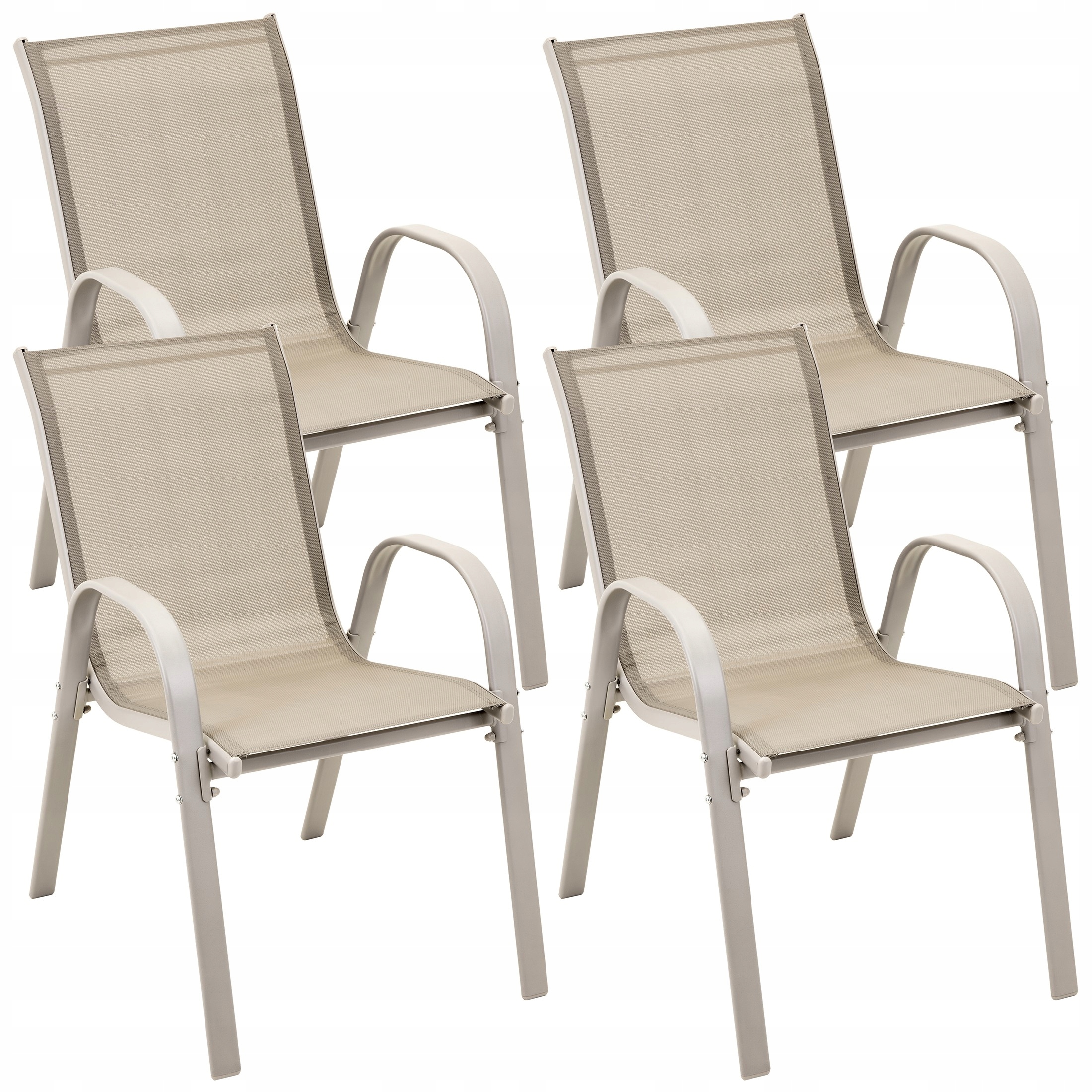 4x Křeslo sada Zahradních Židlí Fiesta na balkon Terasa do zahrady Pohodlné