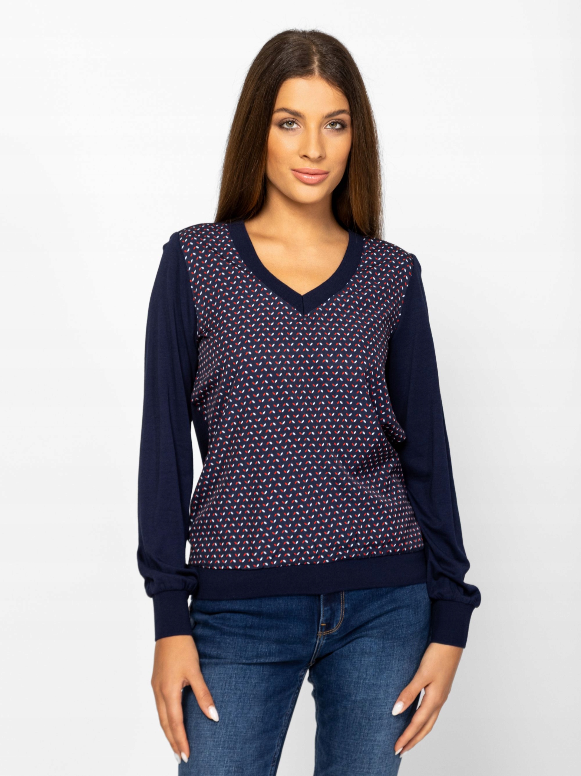 Heavytools dámská blůza s dlouhým rukávem CALISHAW25 Tricolor tmavě modrá M