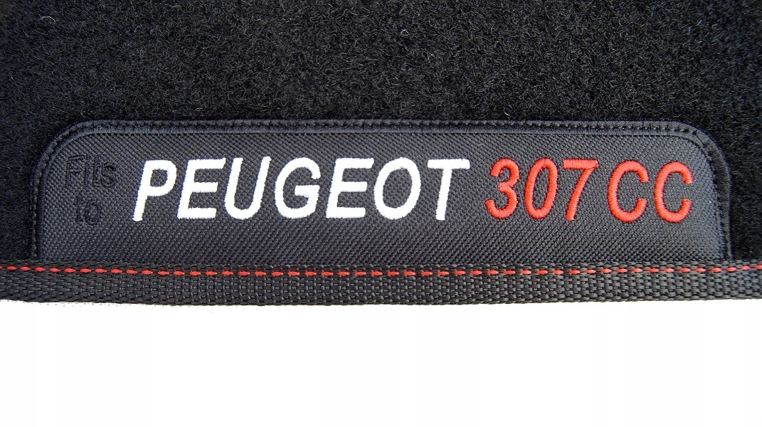 Peugeot 307 cc 2003-2009 dywaniki welurowe Haft TK Zestaw wieloelementowy tak