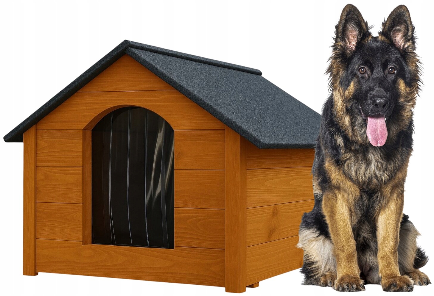 Buda Drewniana Ocieplana Dla Psa Premium XXL Bardzo Duża 106x88x97 Pinia