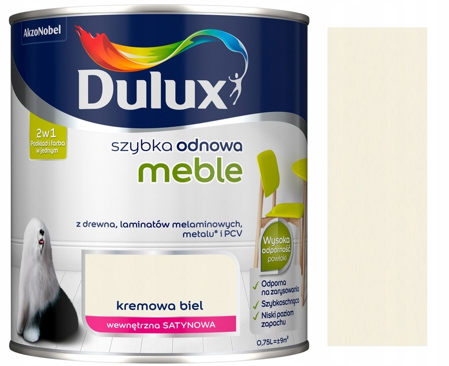 

Dulux Szybka Odnowa Meble Kremowa Biel 0.75L