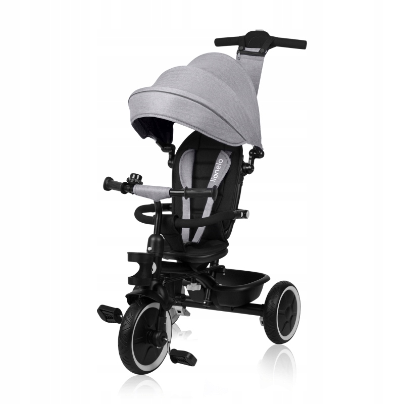 Lionelo Berry Trójkołowy rowerk spacerowy 2w1 Grey Stone