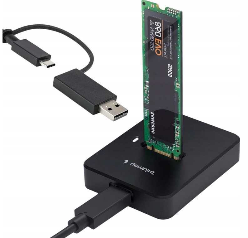 Stacja dokująca do dysków 2,5 M.2 Sata Ssd Nvme dokowanie dysków
