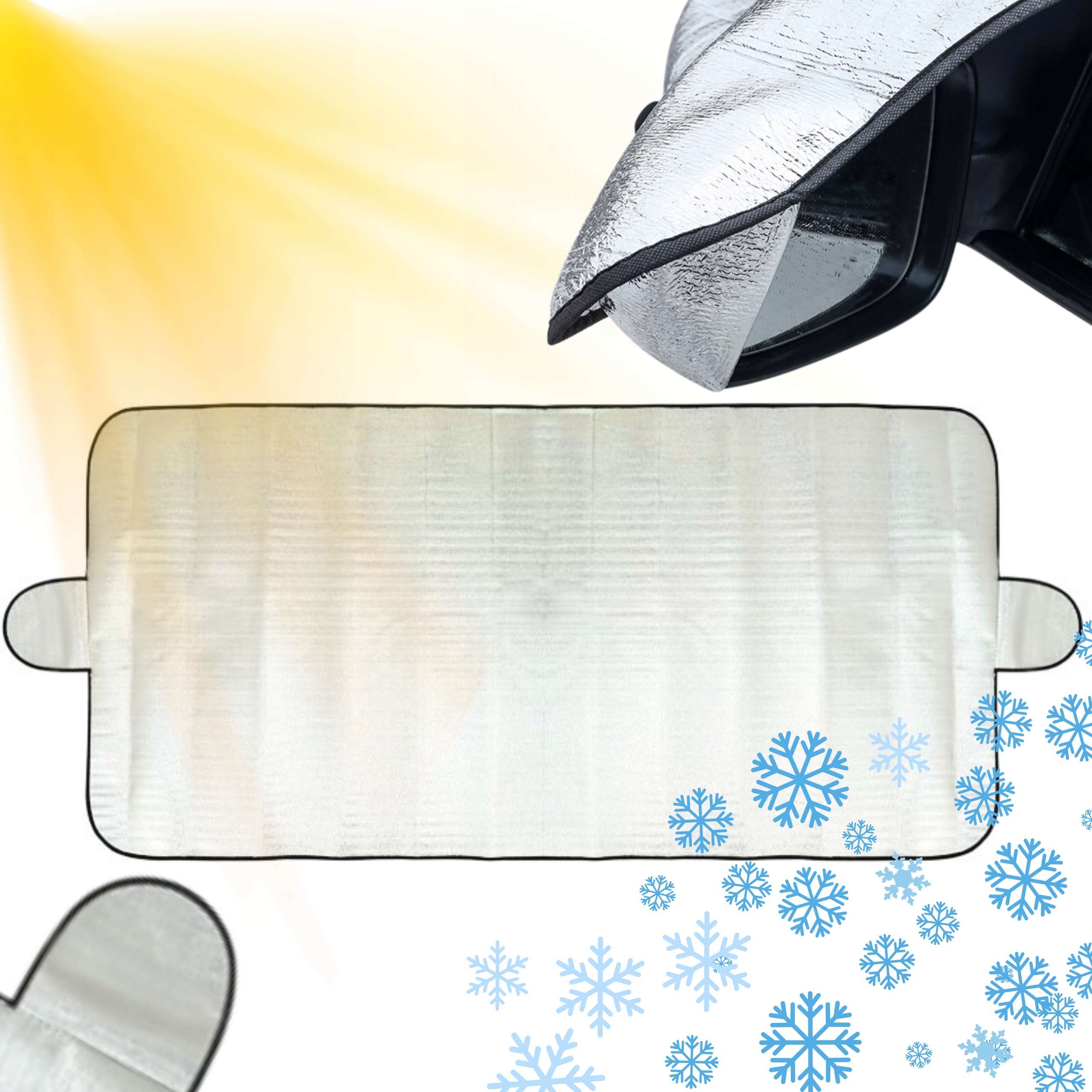 СОЛНЦЕЗАЩИТНЫЙ КОЗЫРЕК ДЛЯ ЛОБОВОГО СТЕКЛА АВТОМОБИЛЯ КОВРИК XXL