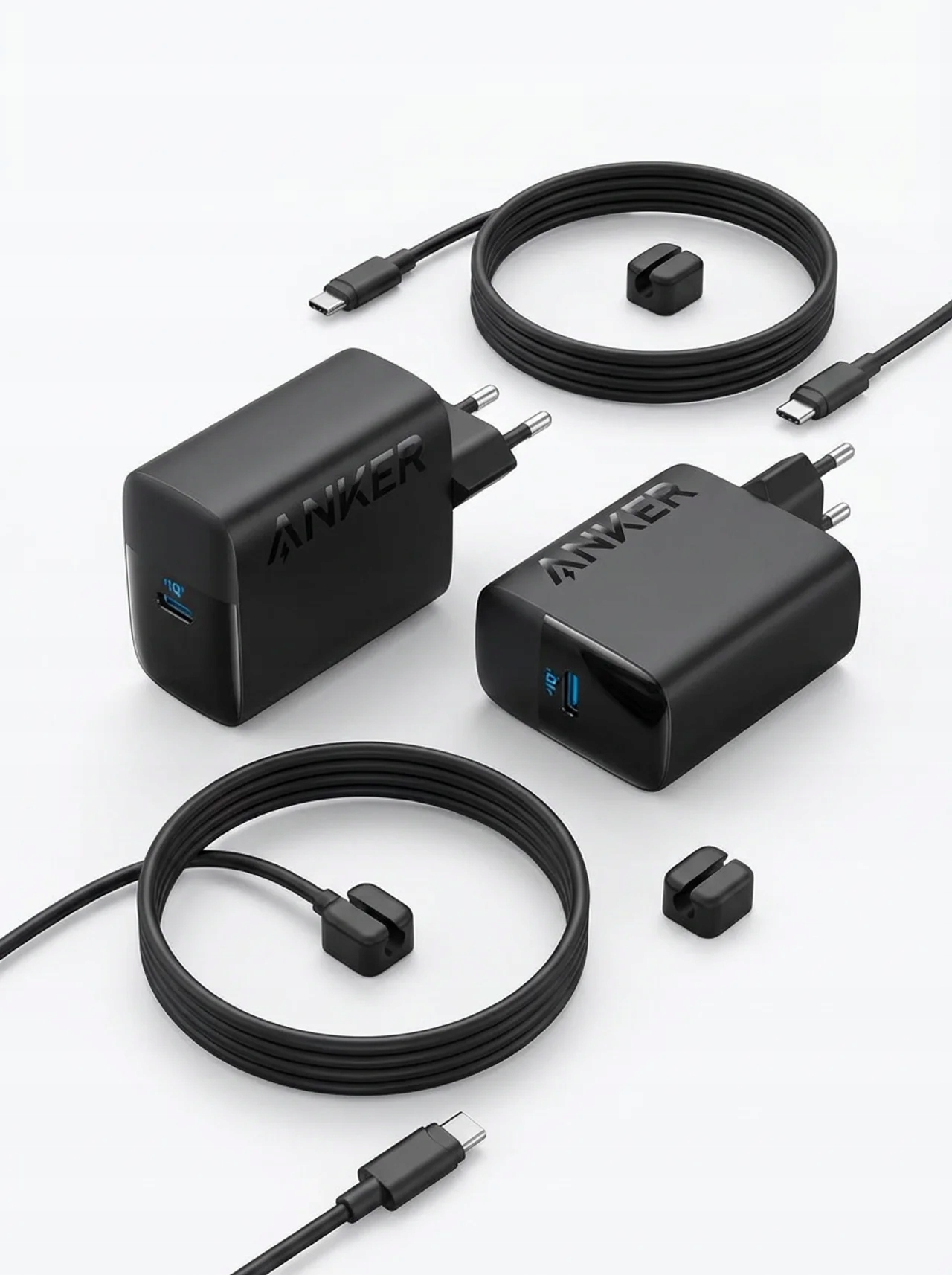 Anker Usb-c Nabíječka 45W 2x Kabel 1.5M Rychlé Nabíjení pro S24 iPhone 16 Ideální na Dovolenou