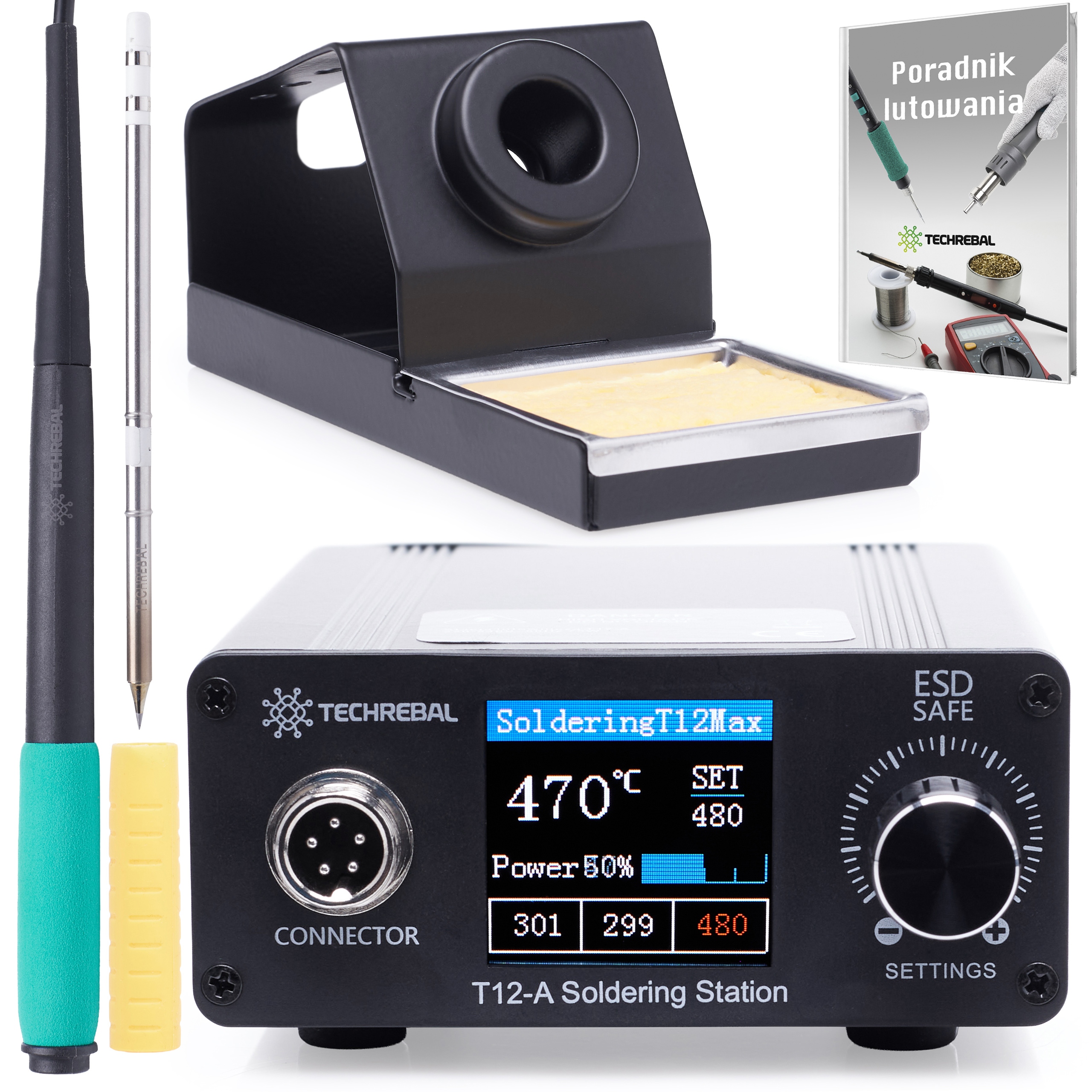 Profesionální pájecí stanice Pájecí Pero Techrebal T12A 75W Esd