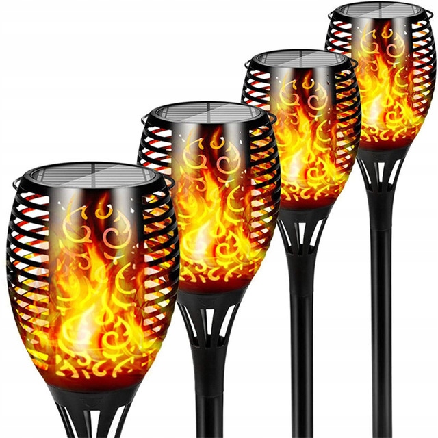 

4x Duża Lampa Solarna Led Pochodnia Ogrodowa 58 CM