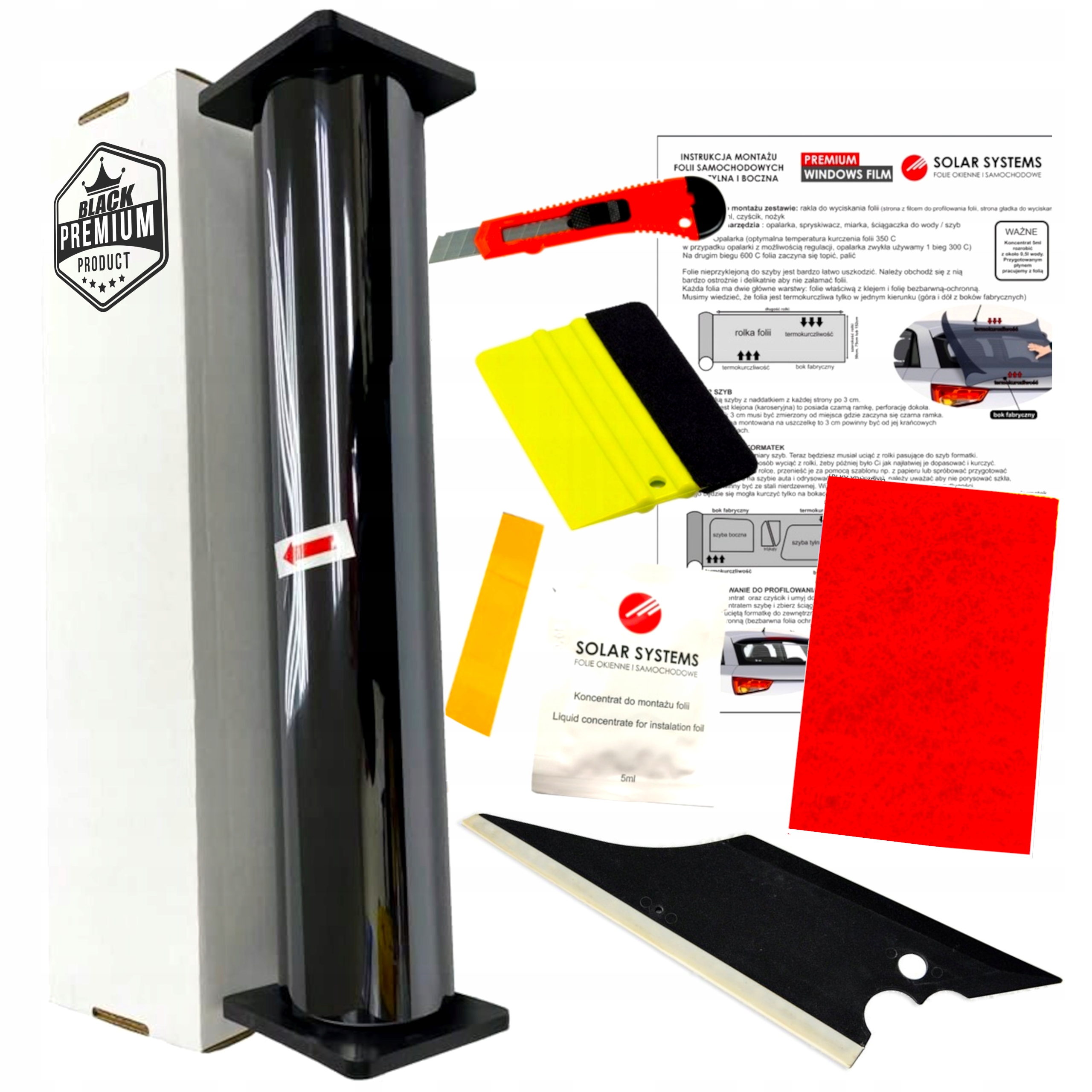 Fólie na ztmavení smršťovacích skel Black Premium 95% 50x3M