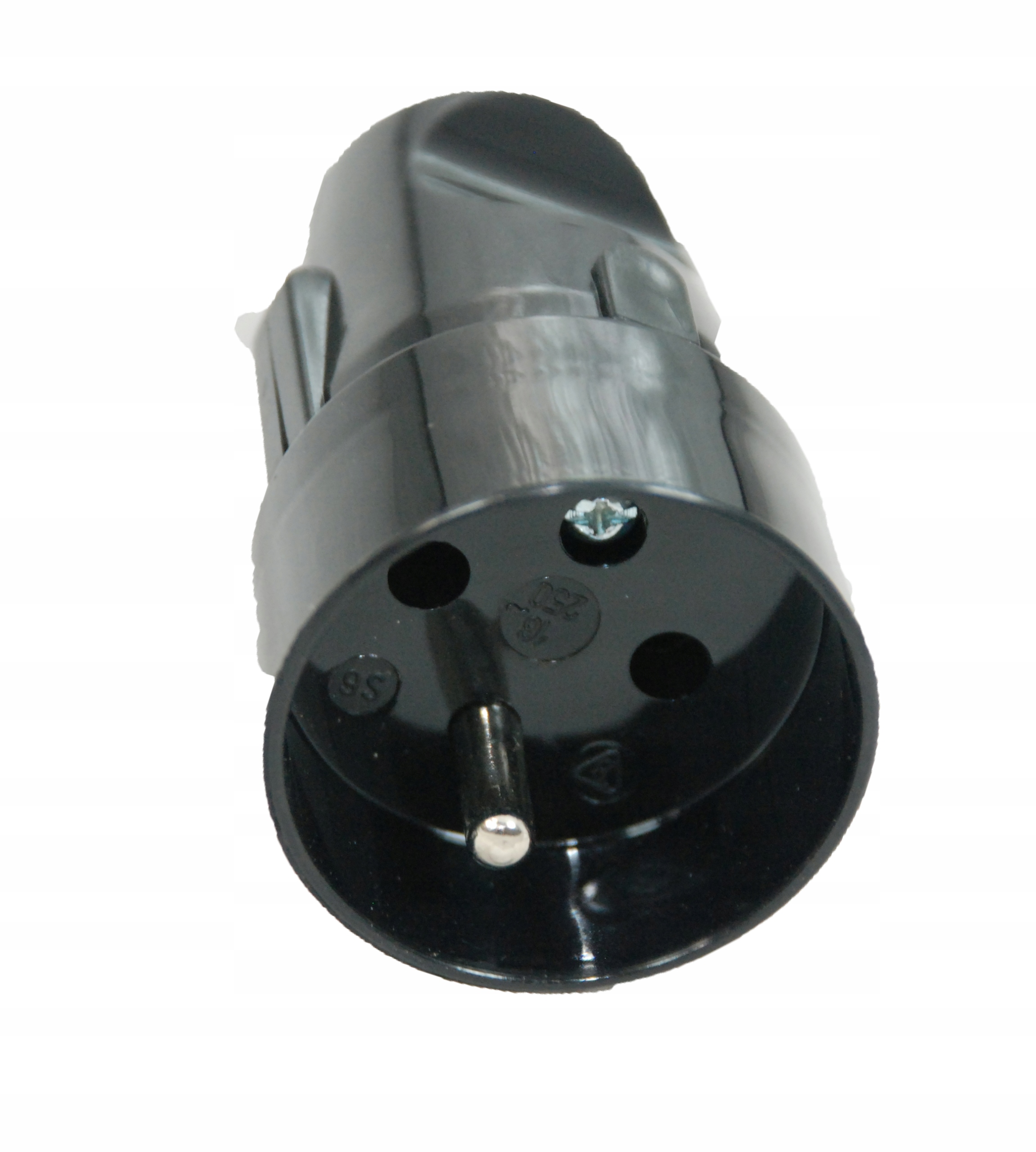 GNIAZDO PRZENOŚNE Z UZIEMIENIEM CZARNE S6 230V