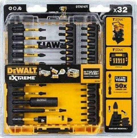 DEWALT ZESTAW KOŃCÓWEK FLEXTORQ 32cz.