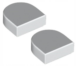 

Lego Płytka Pł. 1x1 Półkole Biała (24246/6250591)