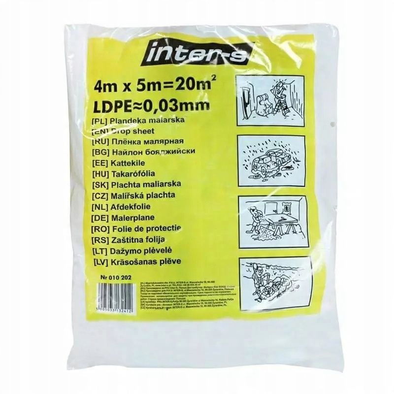 

Folia malarska Inter-S 5 m x 4 m x 30 µm