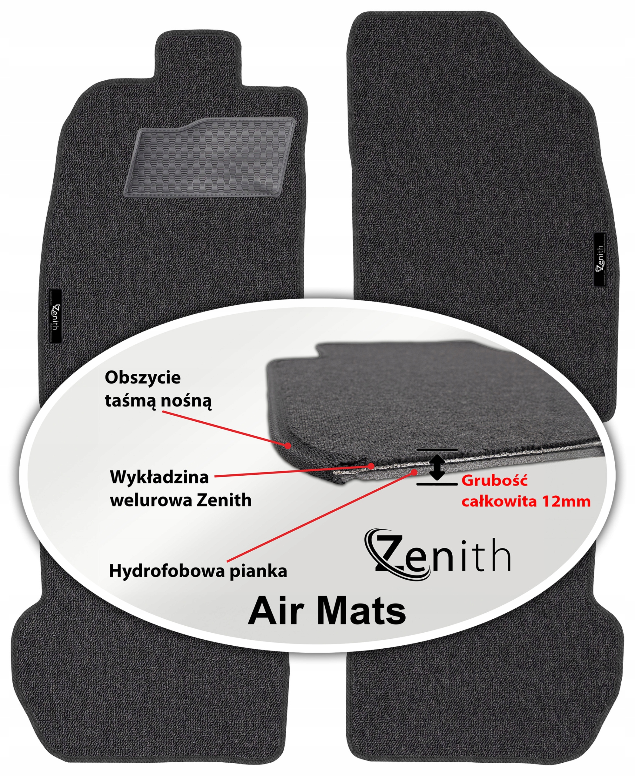 Ford Fiesta MK5 2005-2008 Velurové koberce do auta Zenith Air Mats