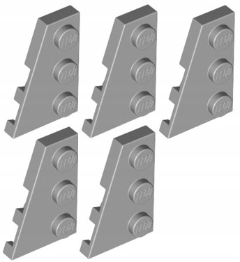 

Lego Płytka/Skrzydło 2x3 L J. Szare 43723/4211794