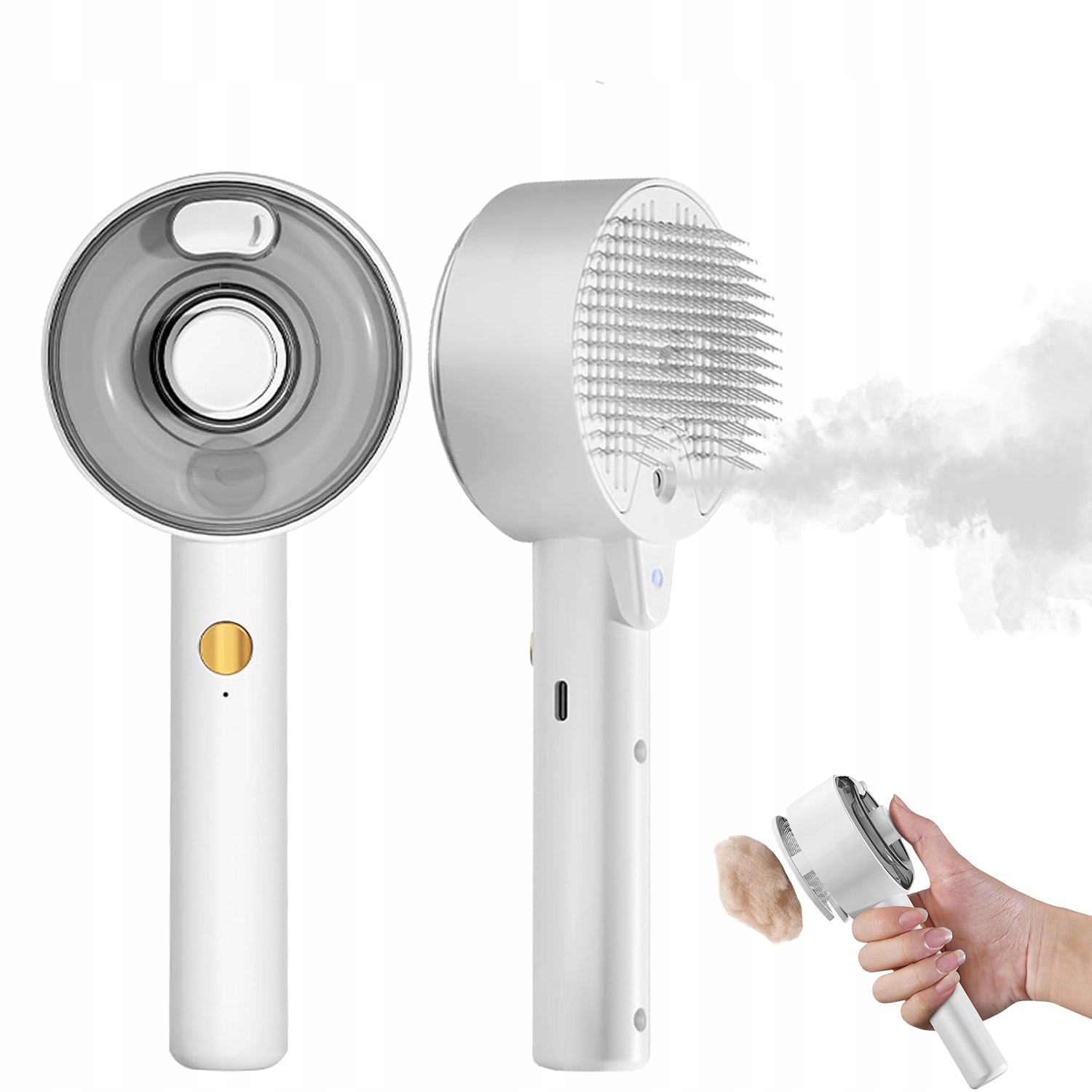 Levně Parní Kartáč Pro Zvířata Psa Kočku Antibakteriální Pro Péči O Srst