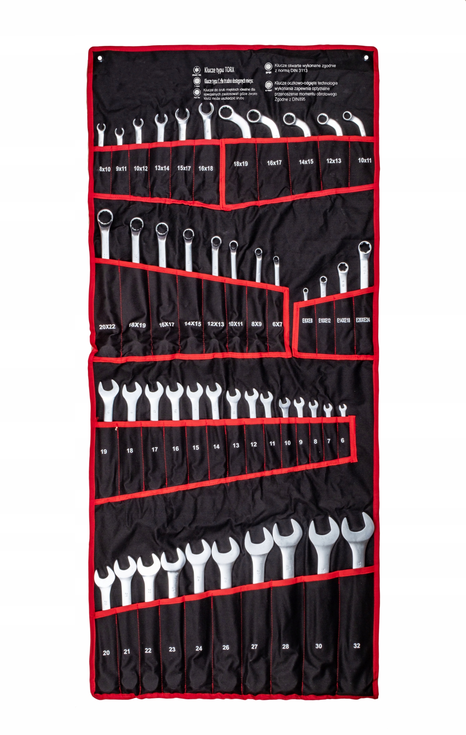 KLUCZE PLASKO OCZKOWE 6 32 TORX ZESTAW KLUCZY 47sz Mark Other