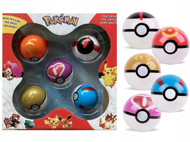 

Pokemon Go Pokeball Zestaw 5 kul z figurkami
