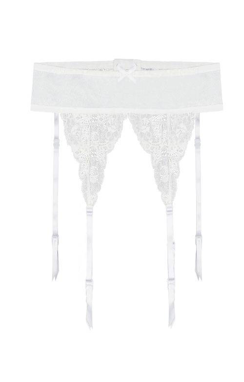 Wąski pas do pończoch z koronką Julimex Iris Rozmiar XL