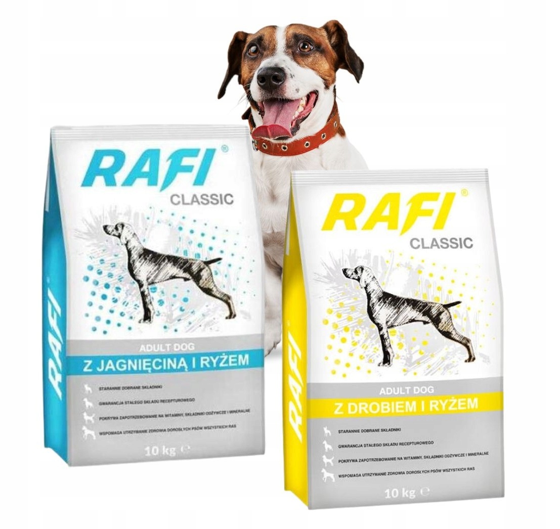 Rafi Classic krmivo pro psy MIX Jehněčí 10 kg a Drůbež 10 kg