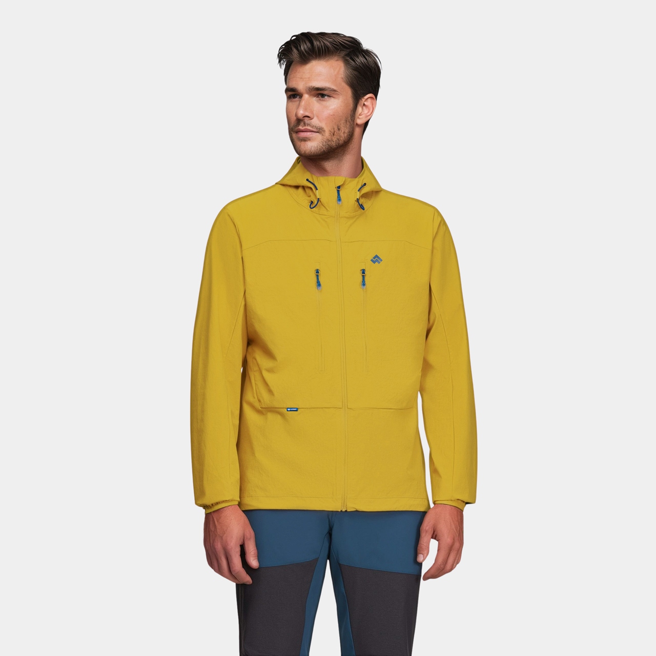 Kurtka męska Alpinus Pourri musztardowa ultralekki softshell slim fit M