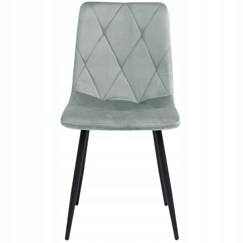 Krzesło welurowe pikowane tapicerowane do salonu jadalni nowoczesne loft Szerokość mebla 45 cm