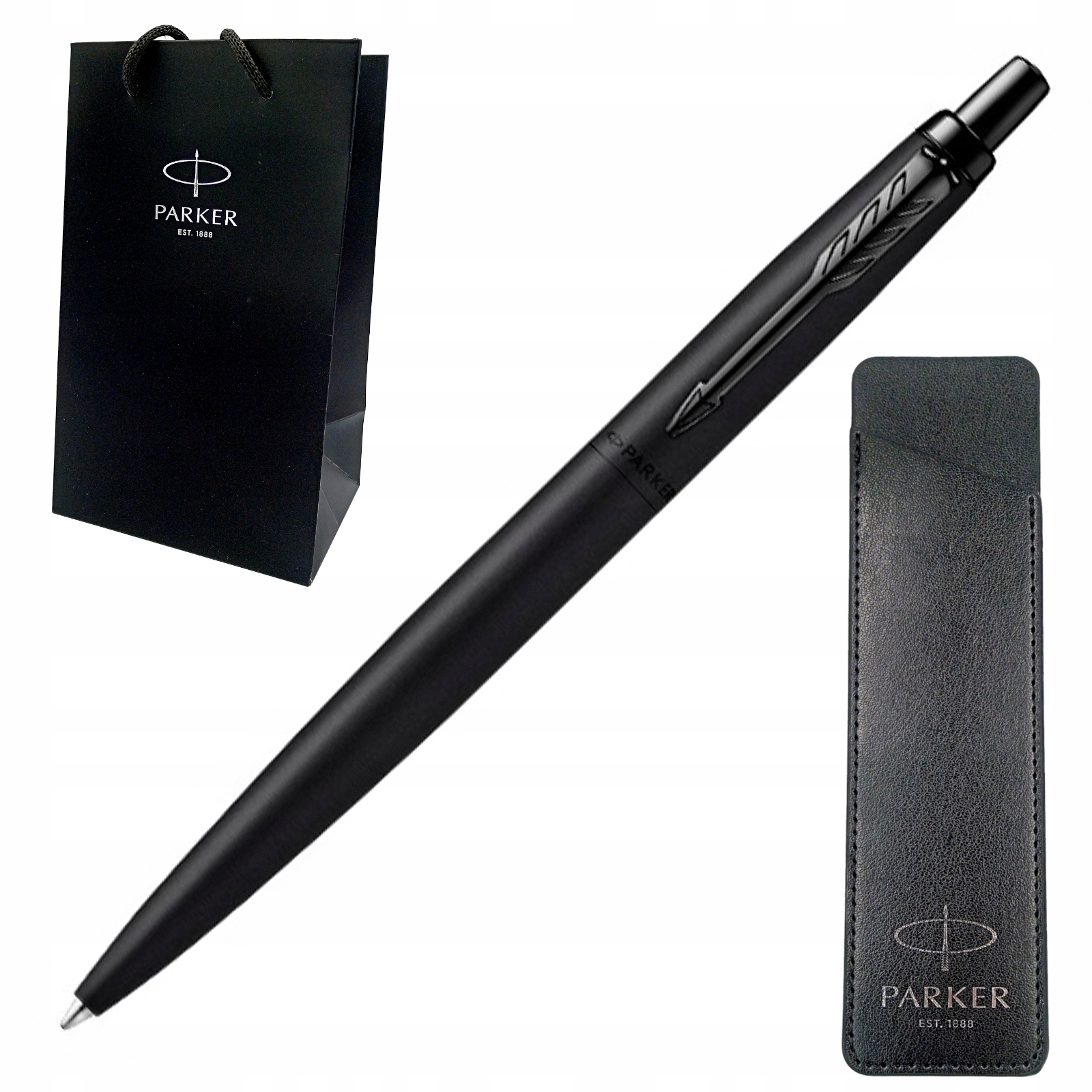 Długopis Parker Jotter XL Black Monochrome Czarny Torebka i Etui
