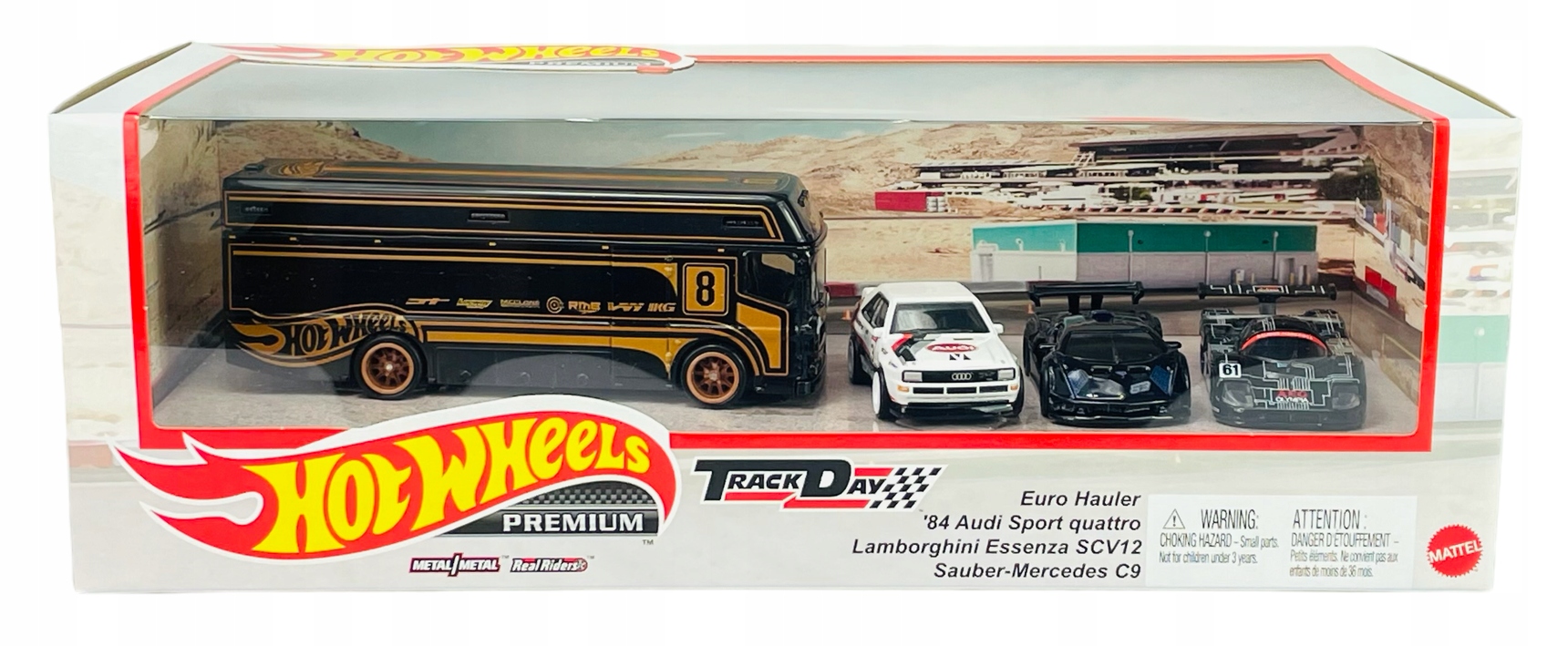 HOT WHEELS PREMIUM 2022 TRACK DAY ZESTAW SAMOCHODÓW HKC15 NOWY KOLEKCJA Wiek dziecka 3 lata +