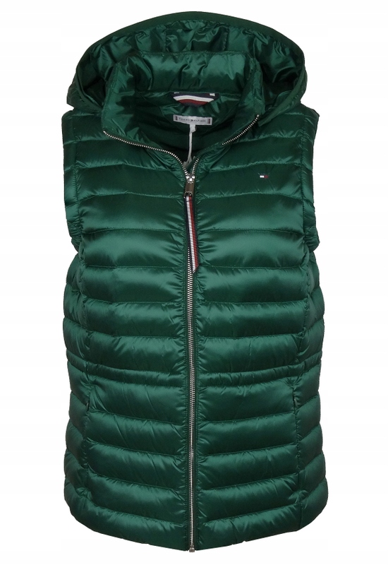 Dámská péřová vesta Tommy Hilfiger , lahvově zeleň , velikost S