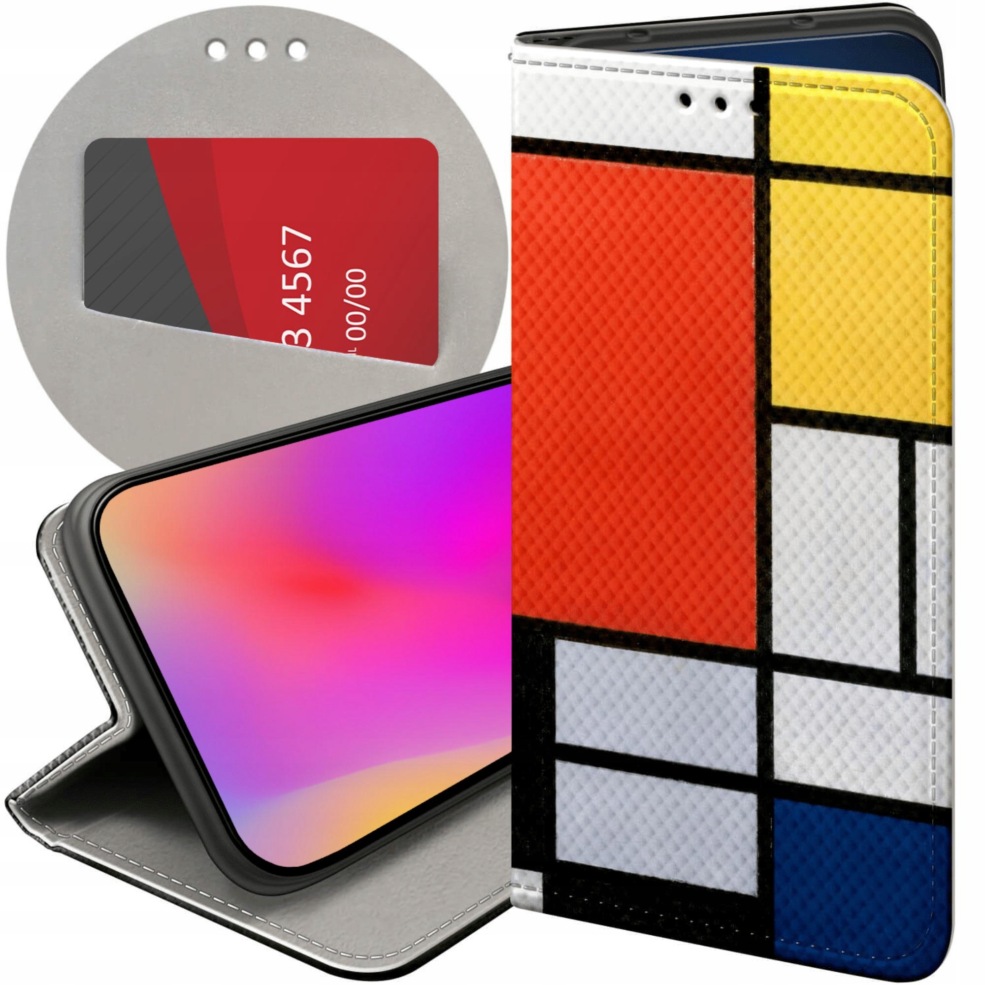Etui Z Klapką Do Honor MAGIC7 Pro Piet Mondrain Abstrakcja Geometria