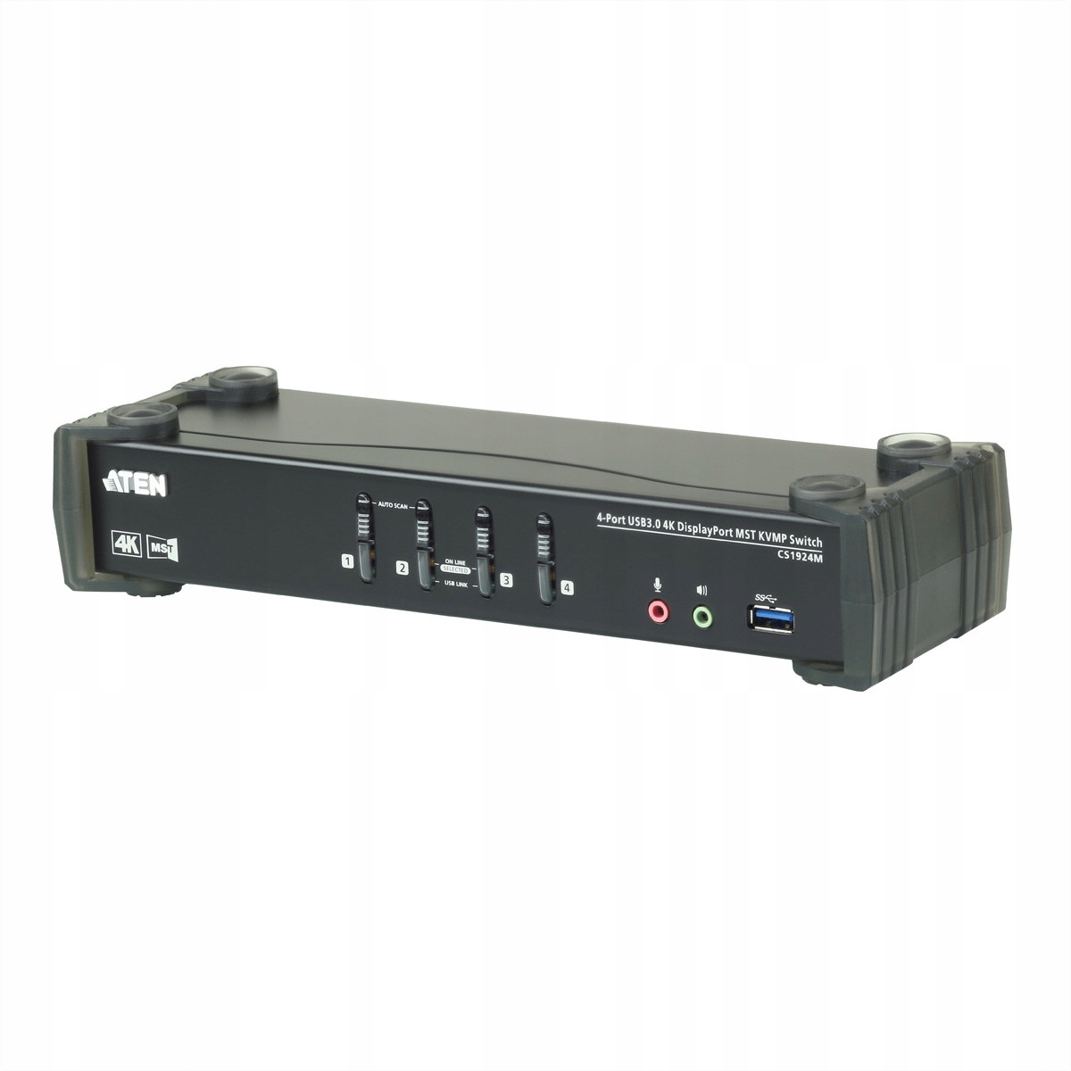 4-Port USB 3.0 4K DP MST KVM Switch CS1924M