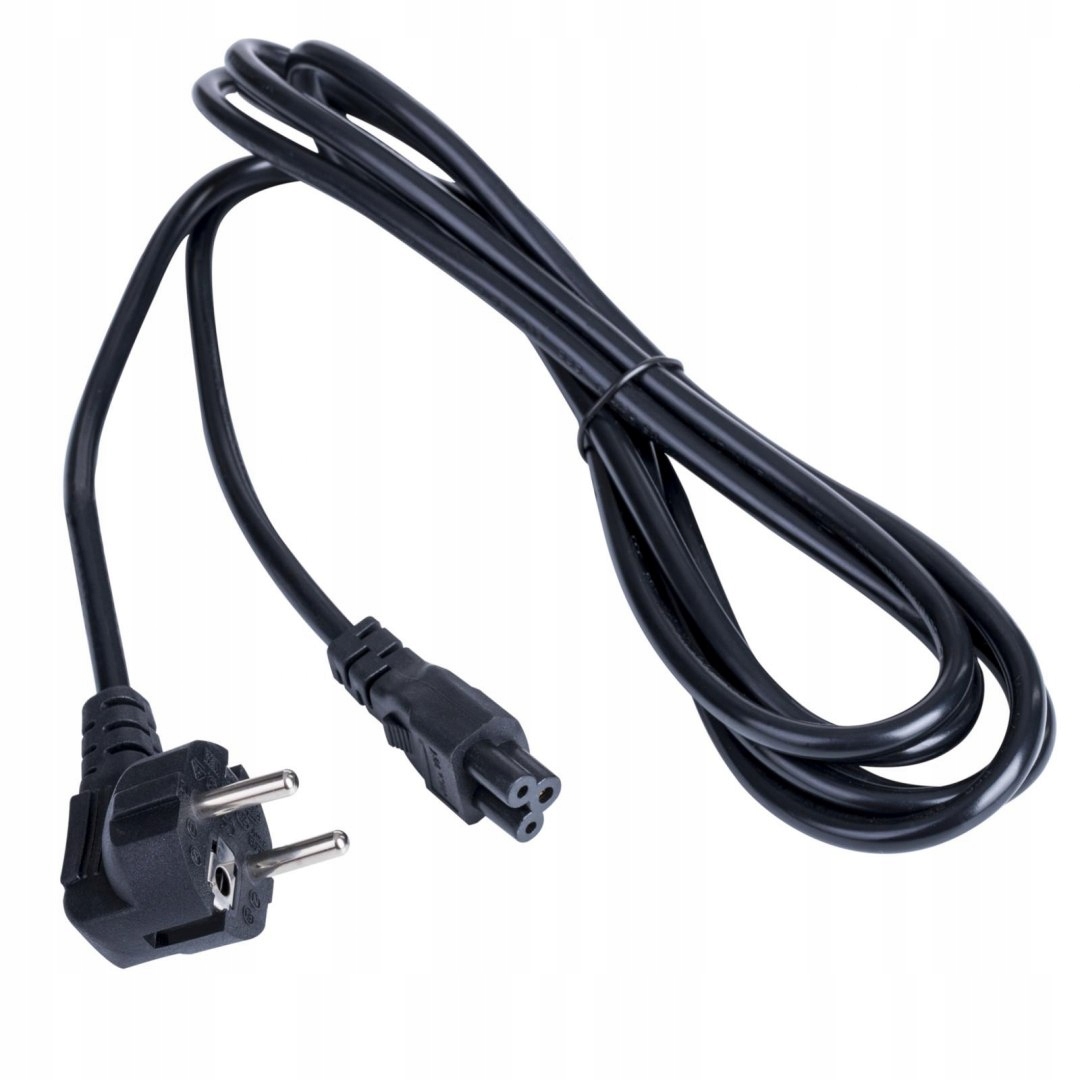 Kabel zasilający Akyga AK-NB-01A Cee 7/7-IEC C5 koniczynka 3m dł do laptopa