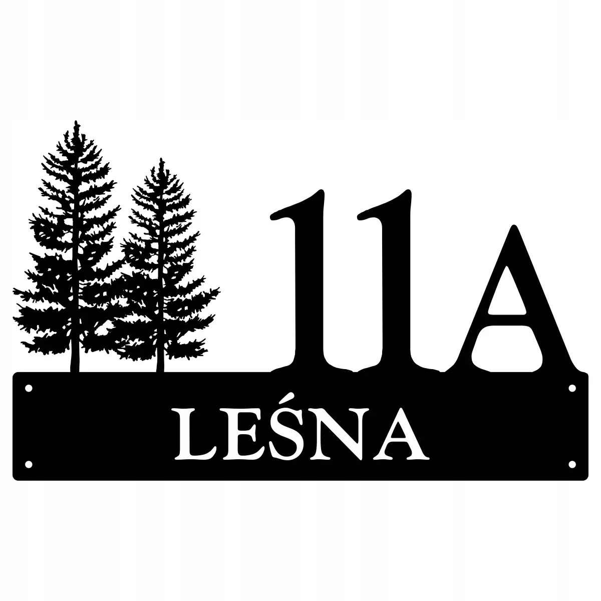 Číslo Na Dom 60 cm Tabuľa Adresa Oceľ 2 mm Lesná Ulica