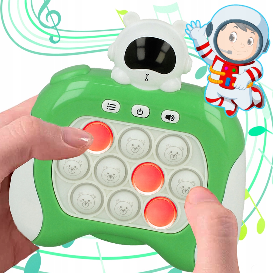 GRA ZRĘCZNOŚCIOWA POP IT POPIT ELEKTRYCZNA ANTYSTRESOWA LED DŹWIĘKI KOSMOS Płeć chłopcy dziewczynki unisex