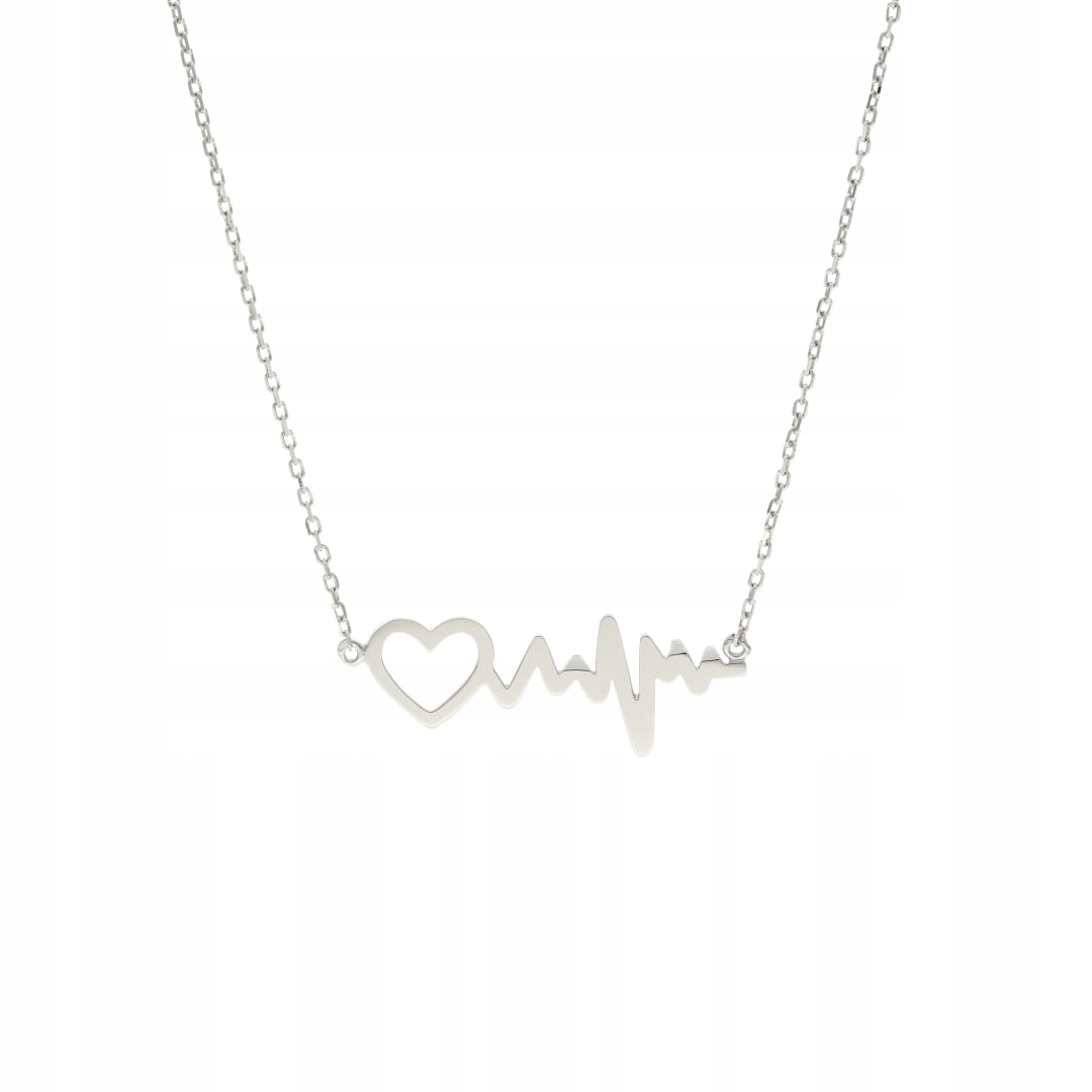 Náhrdelník linie života Ekg srdce stříbro