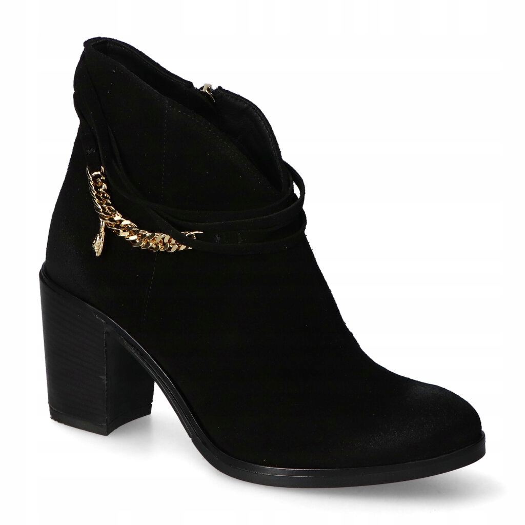Černé velurové kotníkové Kotníkové Boty Karino 5301/003-F, velikost 37
