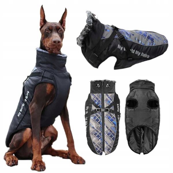 

Ciepła kurtka dla dużego psa Rulez 3XL Niebieski