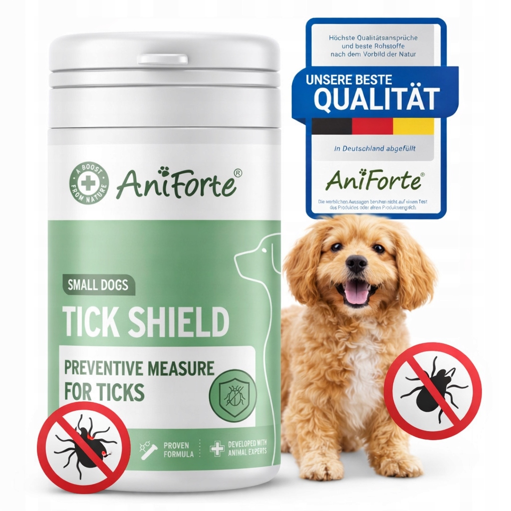 Tabletki Ochronne na Kleszcze dla Małych Psów szczeniąt do 10kg 60 kapsułek