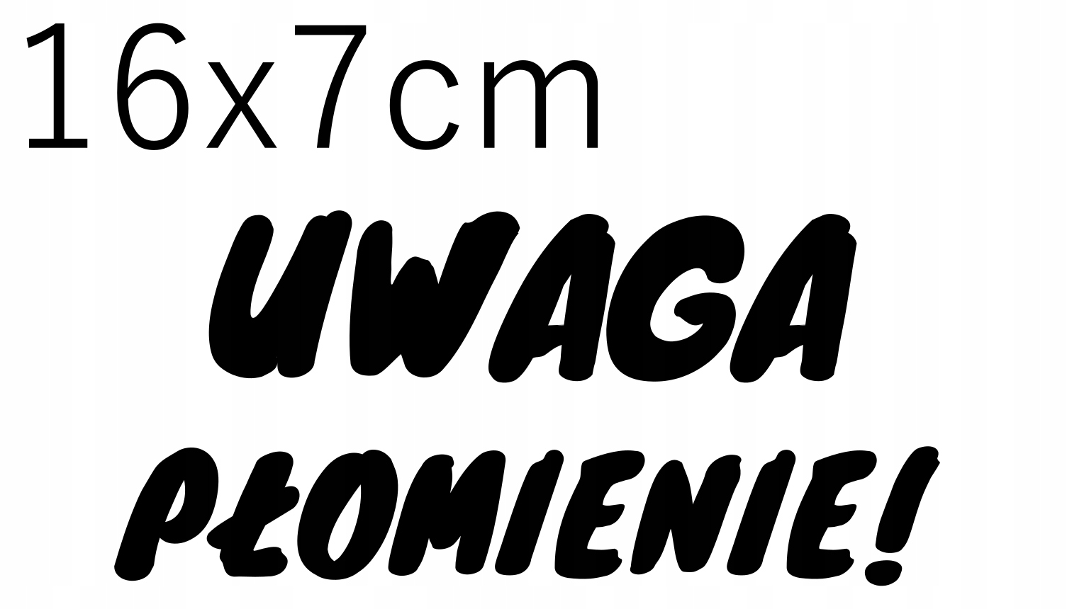 

Naklejka na samochód Uwaga Płomienie! 16x7cm