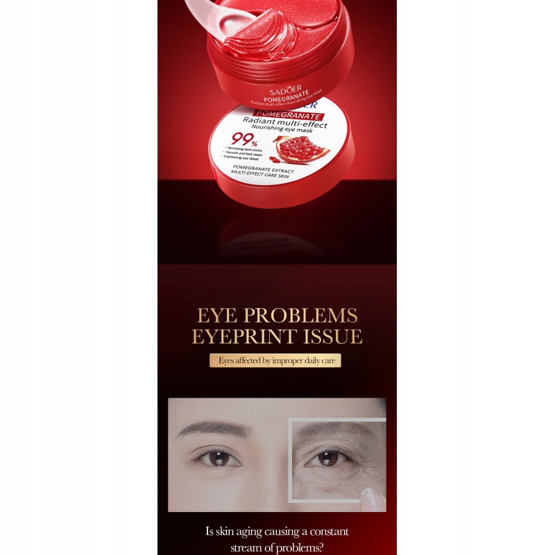 Patches Hyaluron Pearl Anti Wrinkle Dark Circles Opakowanie butelka