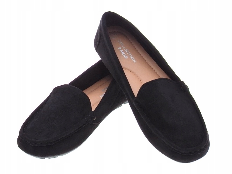 DAMSKIE ZAMSZOWE MOKASYNY Black r.37 Rozmiar 37