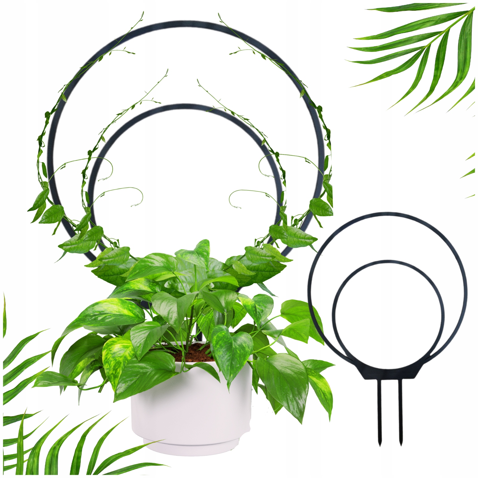 PODPÓRKA DO KWIATÓW KOŁO OBRĘCZ PERGOLA 29 cm